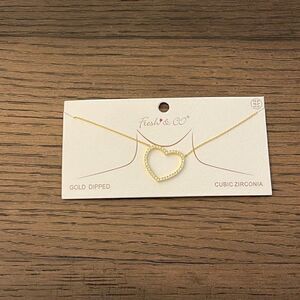 Fresh & co gold dipped heart necklace